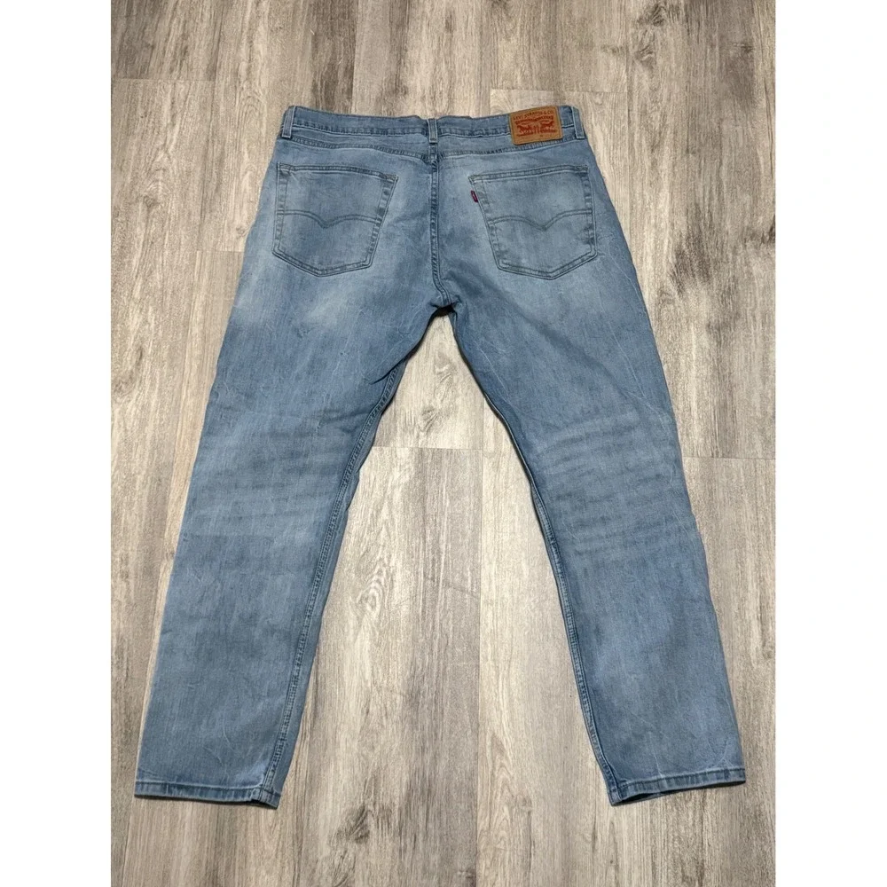 Levi's 502 Taper Fit Jeans Mens 36x32‎ Light Wash WaterLess Denim Blue 502-0101